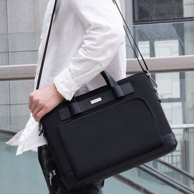 Bolso de mensajería personalizado portátil con correa de hombro Color negro