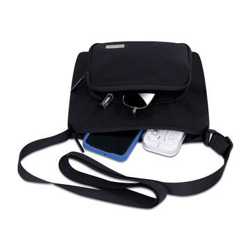 Negro Gris Color Sling Bolsa portátil resistente al agua Unisex Multipropósito