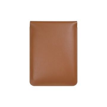 Bolsas para portátiles de cuero marrón con manguera magnética