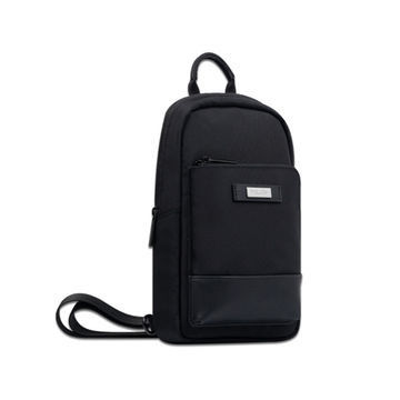 Bolso Negro de Negocios, Embalaje de hombro de día Material de cuero de nylon PU resistente al agua